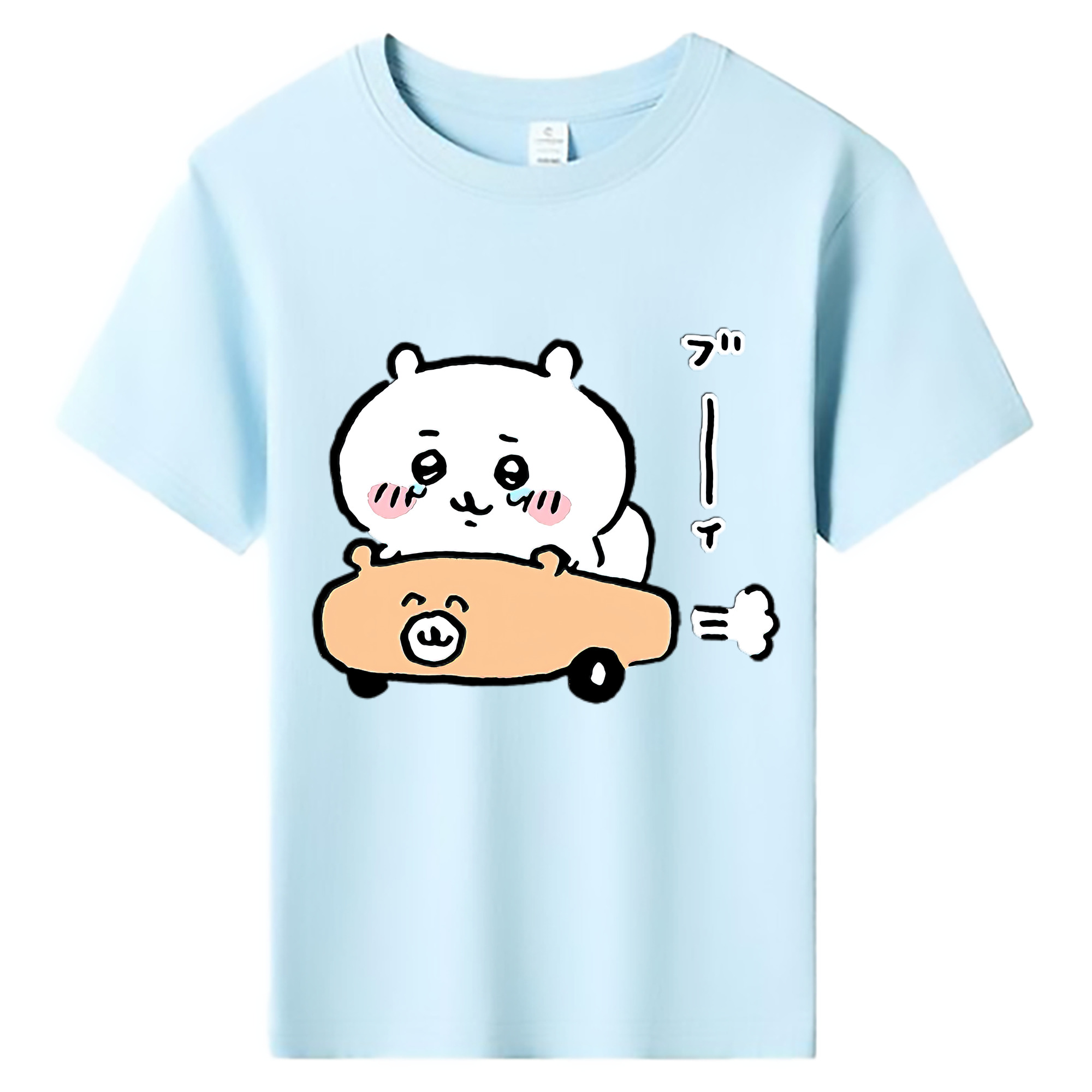 （画像用） ちいかわ ちいかわ Chii-kawa chiikawa 綿100％キッズTシャツ（フロントプリント）